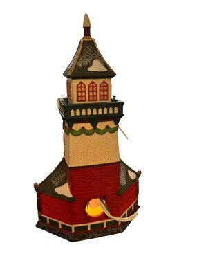 Vintage Santa’s Lookout Tower Lighted Christmas Village House Taiwan 11x6x5